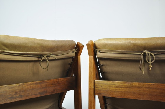 Image 1 of Bruksbo / Vintage Hunter Safari Easy Chairs (2) / Torbjørn Afdal / Norvège 1960S