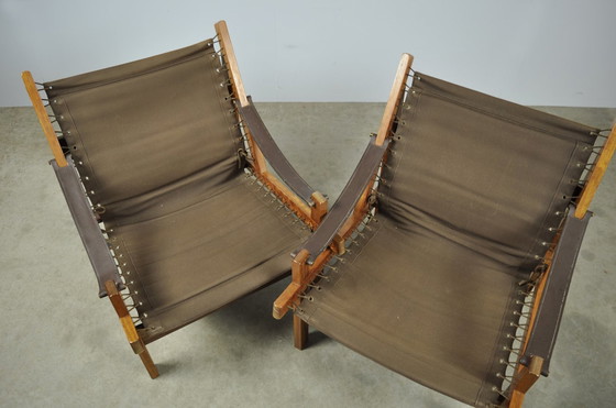 Image 1 of Bruksbo / Vintage Hunter Safari Easy Chairs (2) / Torbjørn Afdal / Norvège 1960S