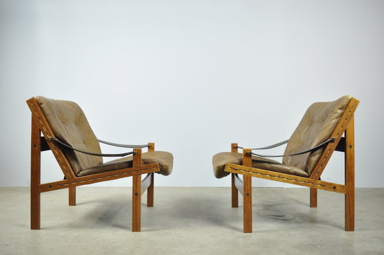 Image 1 of Bruksbo / Vintage Hunter Safari Easy Chairs (2) / Torbjørn Afdal / Norvège 1960S