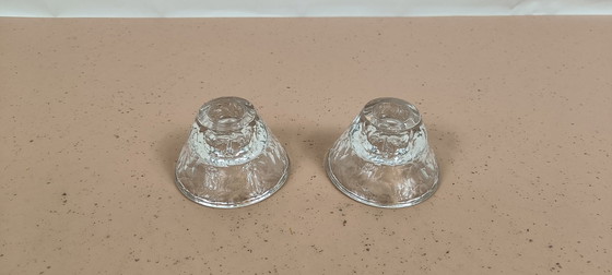 Image 1 of Set Vintage Ice Block Candle Holders