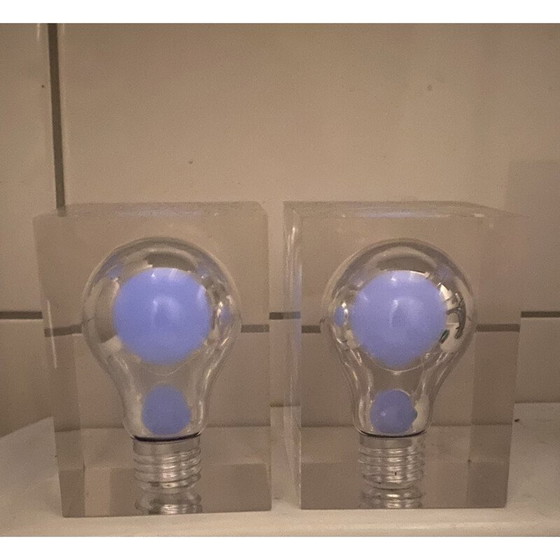 Image 1 of Paire de sculptures vintage "Glow In The Dark" de Pierre Giraudon, 1970