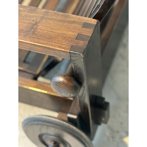 Image 1 of Fauteuil vintage avec ottoman en bois, 1965