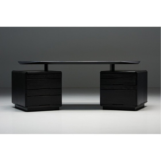 Image 1 of Bureau vintage en orme B40 par Pierre Chapo, France 1970