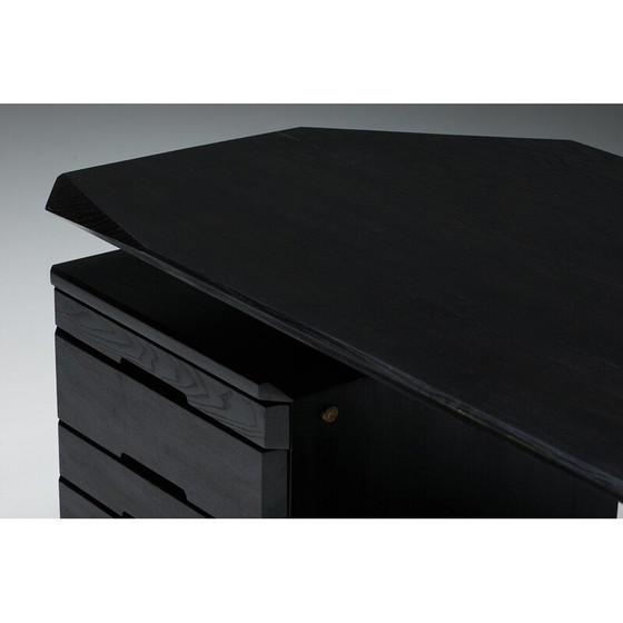 Image 1 of Bureau vintage en orme B40 par Pierre Chapo, France 1970
