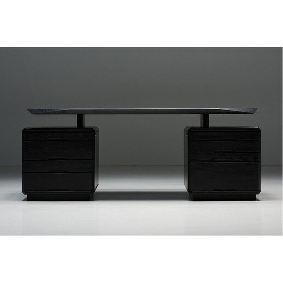 Image 1 of Bureau vintage en orme B40 par Pierre Chapo, France 1970