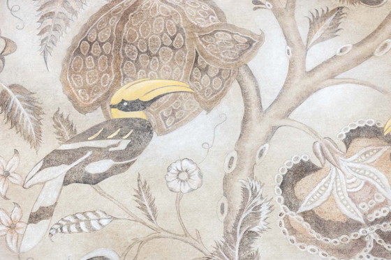 Image 1 of Toile Peinte Représentant Des Toucans. Travail Contemporain.