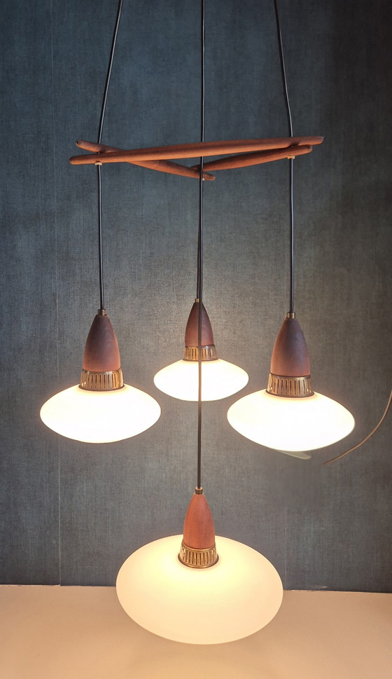 Image 1 of Lampe pendante scandinave avec 4 calices