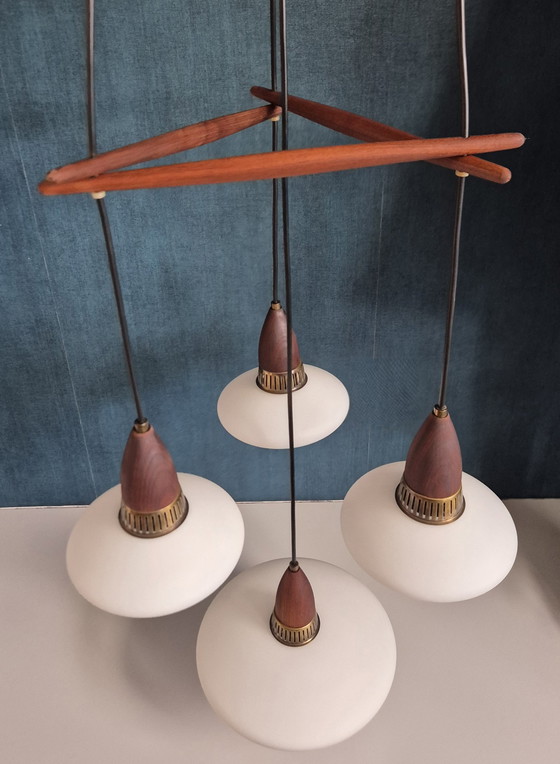 Image 1 of Lampe pendante scandinave avec 4 calices