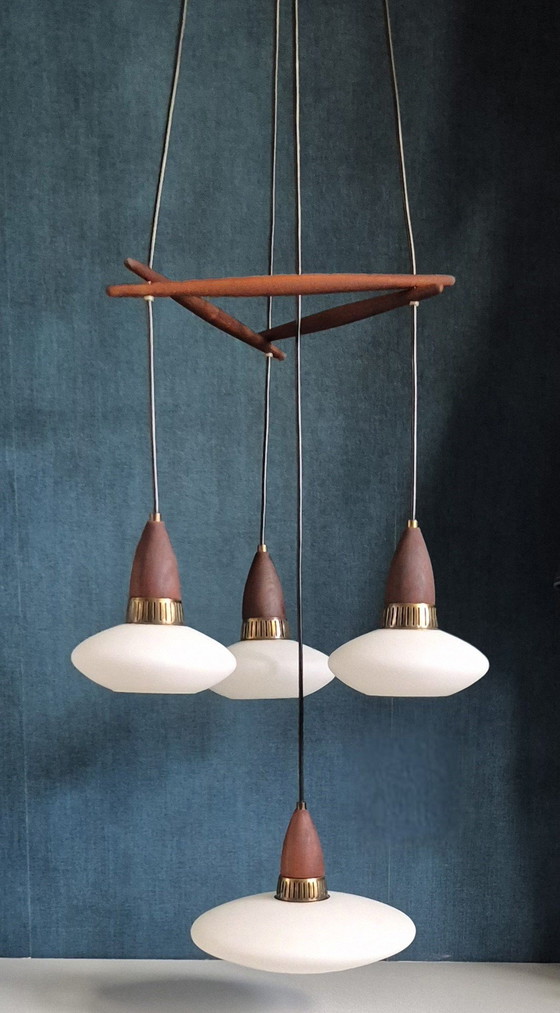 Image 1 of Lampe pendante scandinave avec 4 calices