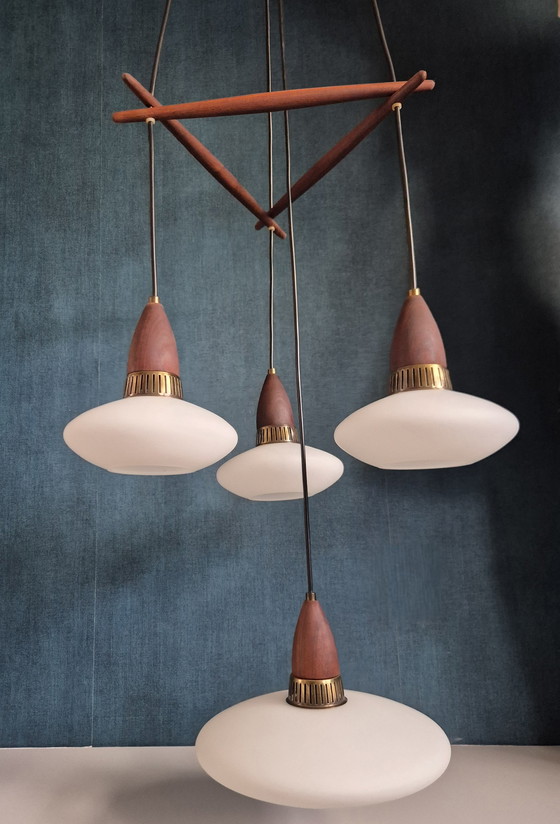 Image 1 of Lampe pendante scandinave avec 4 calices