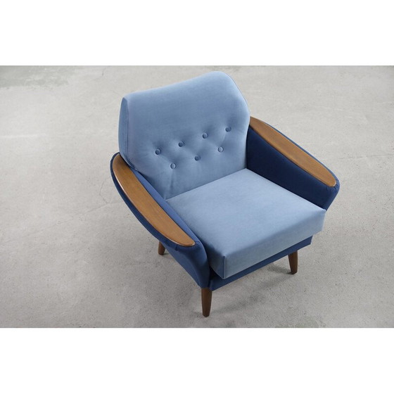 Image 1 of Ensemble de salon scandinave en velours vintage pour Holm Fabriker AB, Suède 1960