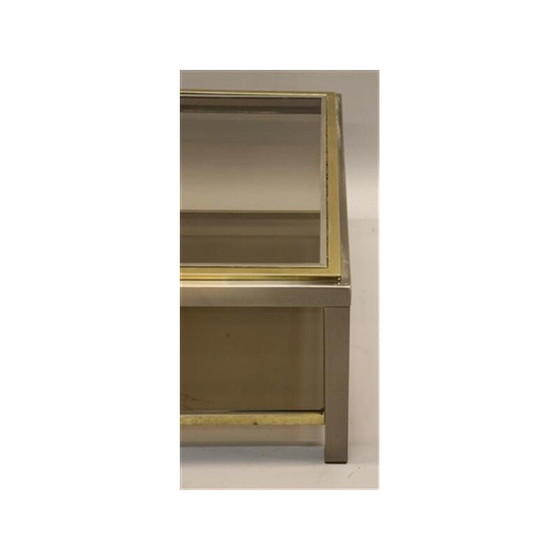 Image 1 of Table d'appoint vintage en acier et laiton par Belgo Chrom pour Dewulf, 1970