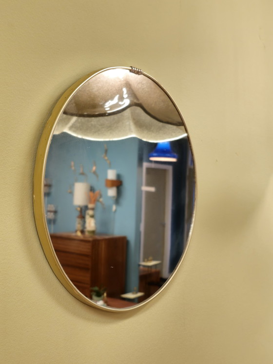 Image 1 of Miroir mural vintage Miroir laiton doré