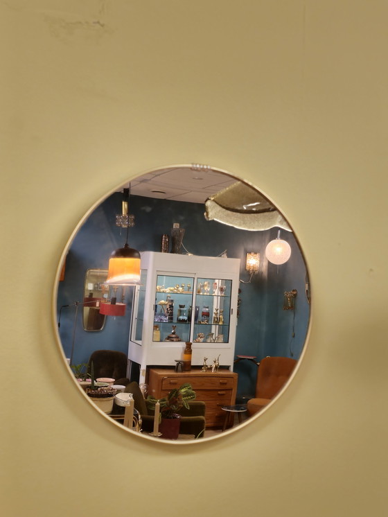 Image 1 of Miroir mural vintage Miroir laiton doré