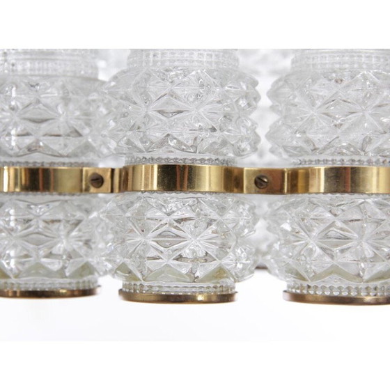 Image 1 of Lampe suspendue scandinave vintage en cristal par Carl Fagerlund - 1960s