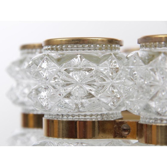 Image 1 of Lampe suspendue scandinave vintage en cristal par Carl Fagerlund - 1960s