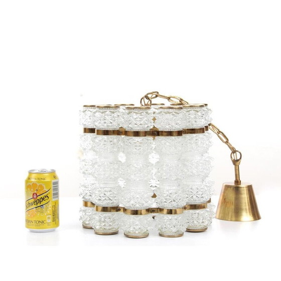 Image 1 of Lampe suspendue scandinave vintage en cristal par Carl Fagerlund - 1960s