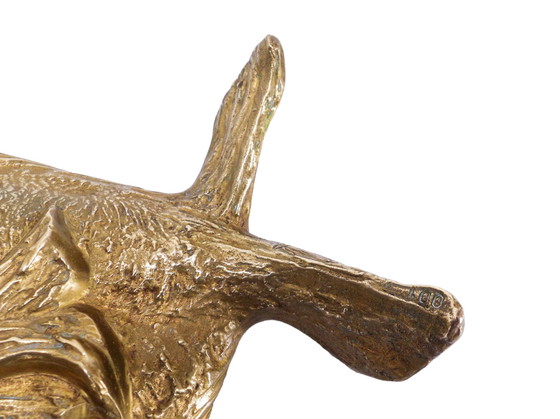 Image 1 of Sculpture Murale Poisson En Bronze Chrystiane Charles Pour Maison Charles 1970