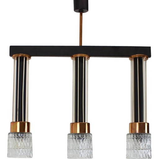 Lustre vintage en métal par Drukov, Tchécoslovaquie 1970