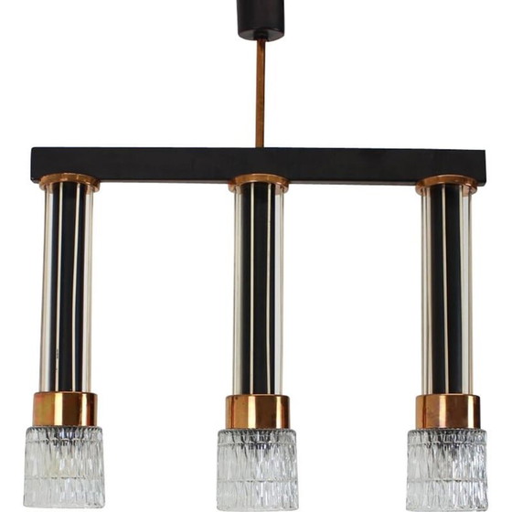 Image 1 of Lustre vintage en métal par Drukov, Tchécoslovaquie 1970