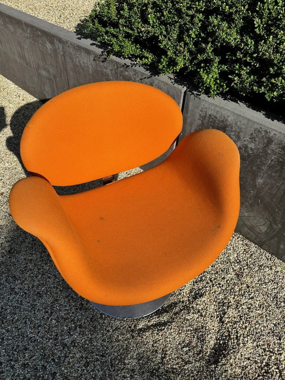 Image 1 of Artifort Little Tulip Swivel Chair Orange