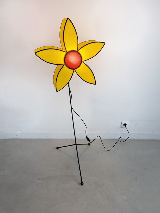 Image 1 of Lampe à fleurs Pop-Art 1980