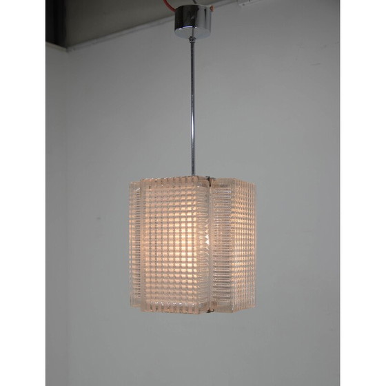 Image 1 of Lampe suspendue en verre du milieu du siècle, Tchécoslovaquie, années 1970