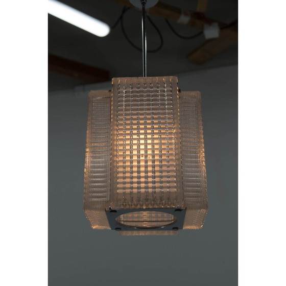 Image 1 of Lampe suspendue en verre du milieu du siècle, Tchécoslovaquie, années 1970