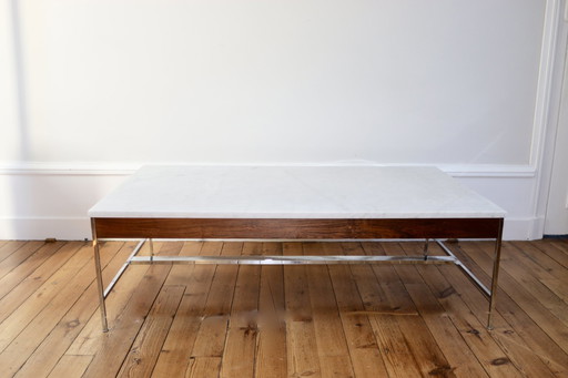 Table Basse Design Marbre et Palissandre Georges Nelson 1970