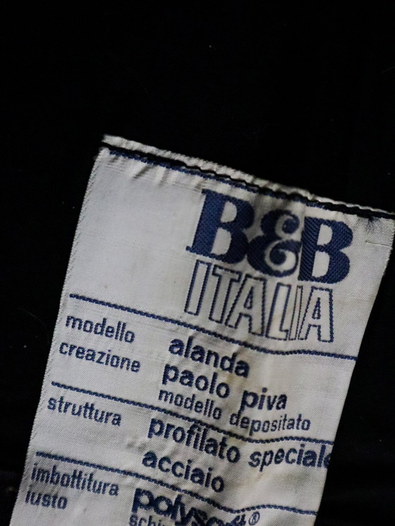 Image 1 of Canapé Alanda en cuir noir B&B Italia