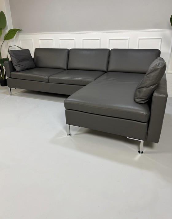 Image 1 of Brühl Alba Canapé d'angle Designer Canapé Cuir Gris