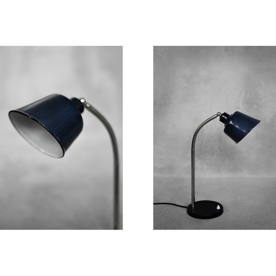 Image 1 of Lampe de bureau industrielle vintage en métal, Pologne 1950