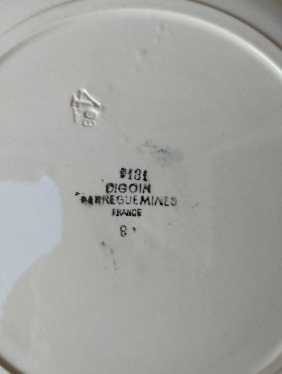 Image 1 of Digoin Sarreguemines-Art De La Table-Vaisselle Ancienne-Pièce De Forme-Plat De Service-Très Grande Assiette-Rose - D : 27.50 Cm