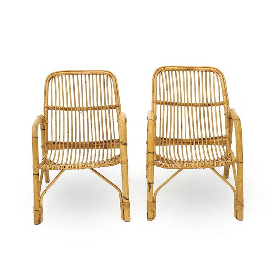 Image 1 of Paire de fauteuils en rotin vintage, 1960