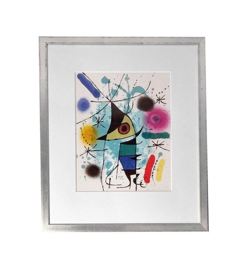 Lithographie Originale • Poisson Surréaliste • Joan Miró • 1960