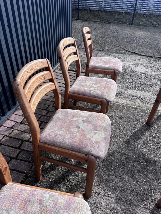 Image 1 of 6 X Chaises de salle à manger vintage danoises