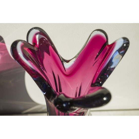 Image 1 of Vase Vintage Murano Sommerso par Flavio Poli