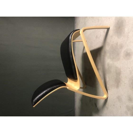 Image 1 of Paire de fauteuils vintage en contreplaqué de bouleau de Nadin par Hans Peter Weidmann pour Artek, 1990