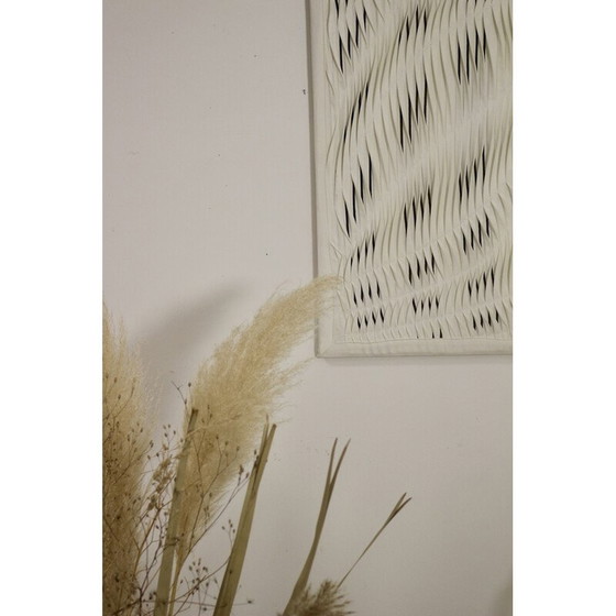 Image 1 of Peinture contemporaine vintage texturée avec effet de vague