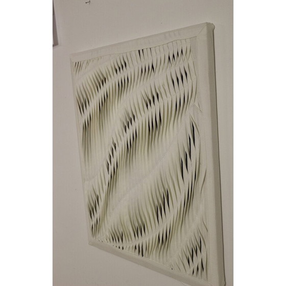 Image 1 of Peinture contemporaine vintage texturée avec effet de vague