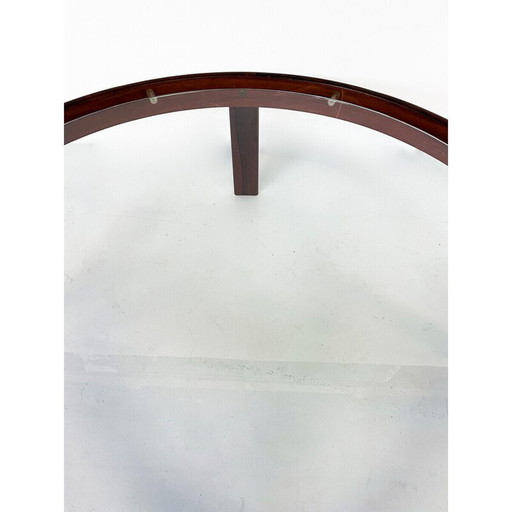 Table basse vintage en bois et verre