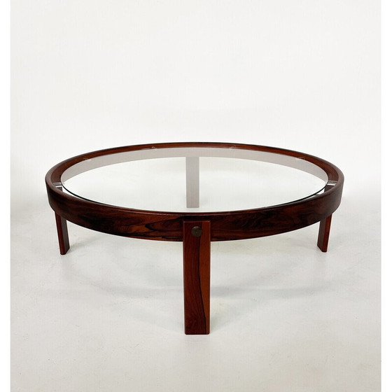 Image 1 of Table basse vintage en bois et verre