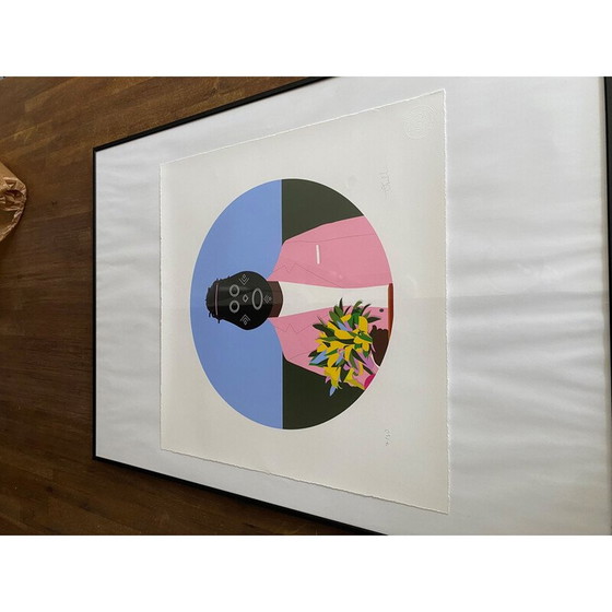 Image 1 of Vintage painting "Flower Boy" by Dennis Osadebe