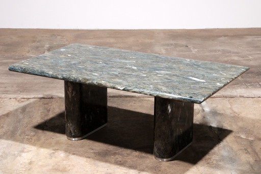 Table basse vintage en pierre naturelle italienne - Elegant Long Design