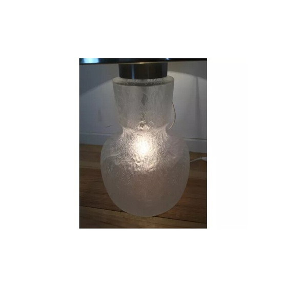 Image 1 of Lampadaire vintage en verre blanc à 2 lumières, 1970