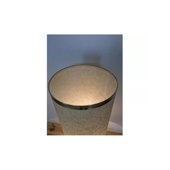 Image 1 of Lampadaire vintage en verre blanc à 2 lumières, 1970