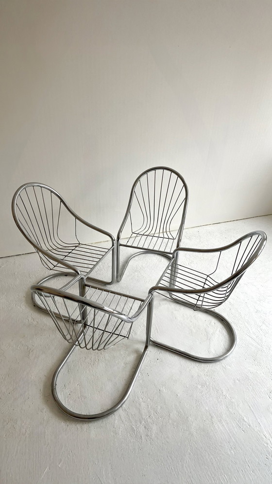 Image 1 of 4 Chaises chrome