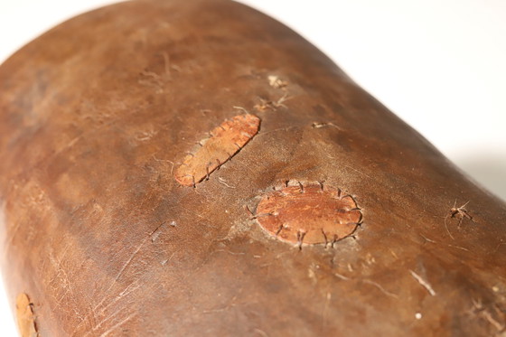 Image 1 of Tabouret de gymnastique vintage en cuir | années 1930, Tchécoslovaquie