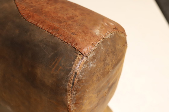 Image 1 of Tabouret de gymnastique vintage en cuir | années 1930, Tchécoslovaquie