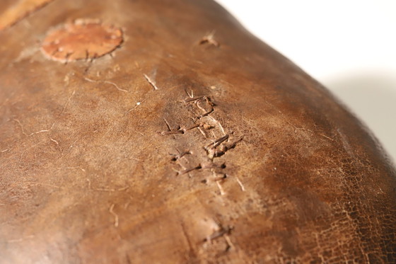Image 1 of Tabouret de gymnastique vintage en cuir | années 1930, Tchécoslovaquie